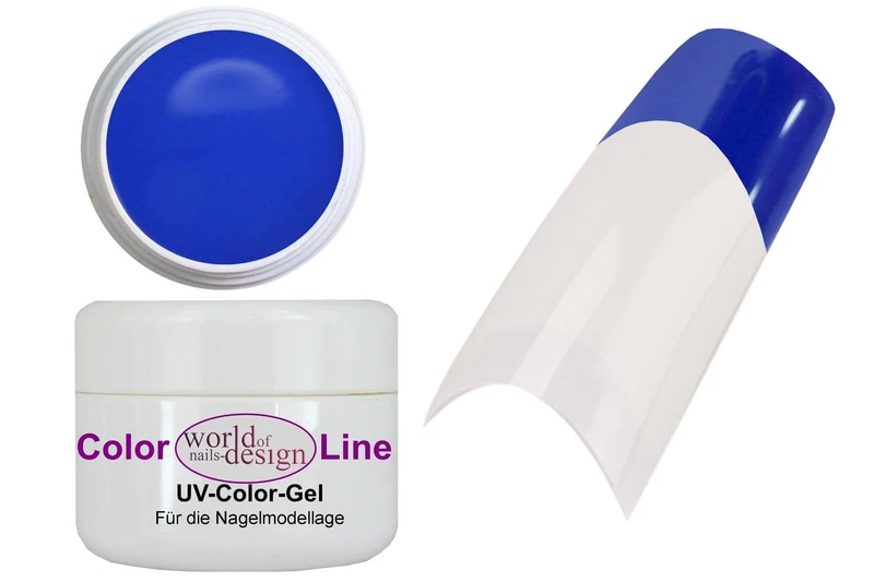 5 ml. UV Farbgel Dunkelblau, Nagelgel für Fullcover oder French