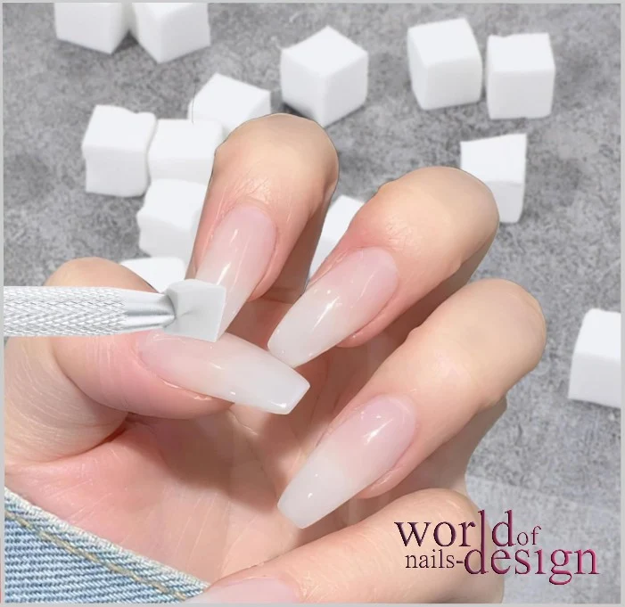 50 Stück Ombre Nagel Schwamm, Mini-Tupf-Schwamm, Nail Sponge Tool mit Schwamm-Picker / Greifer